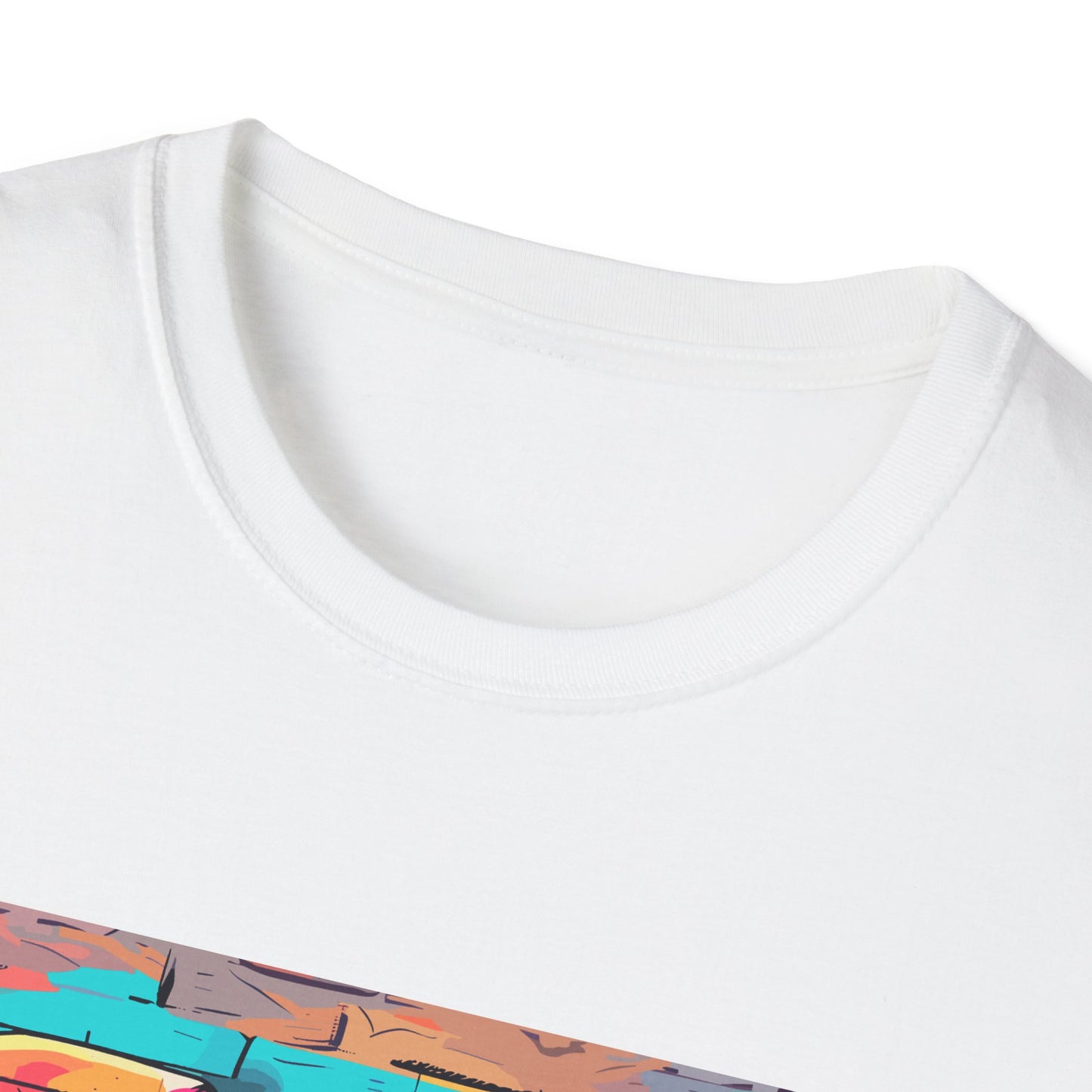 Urban Safari Elephant Tee - Cosmic Graffiti Elephant T-Shirt - Unisex Softstyle T-Shirt