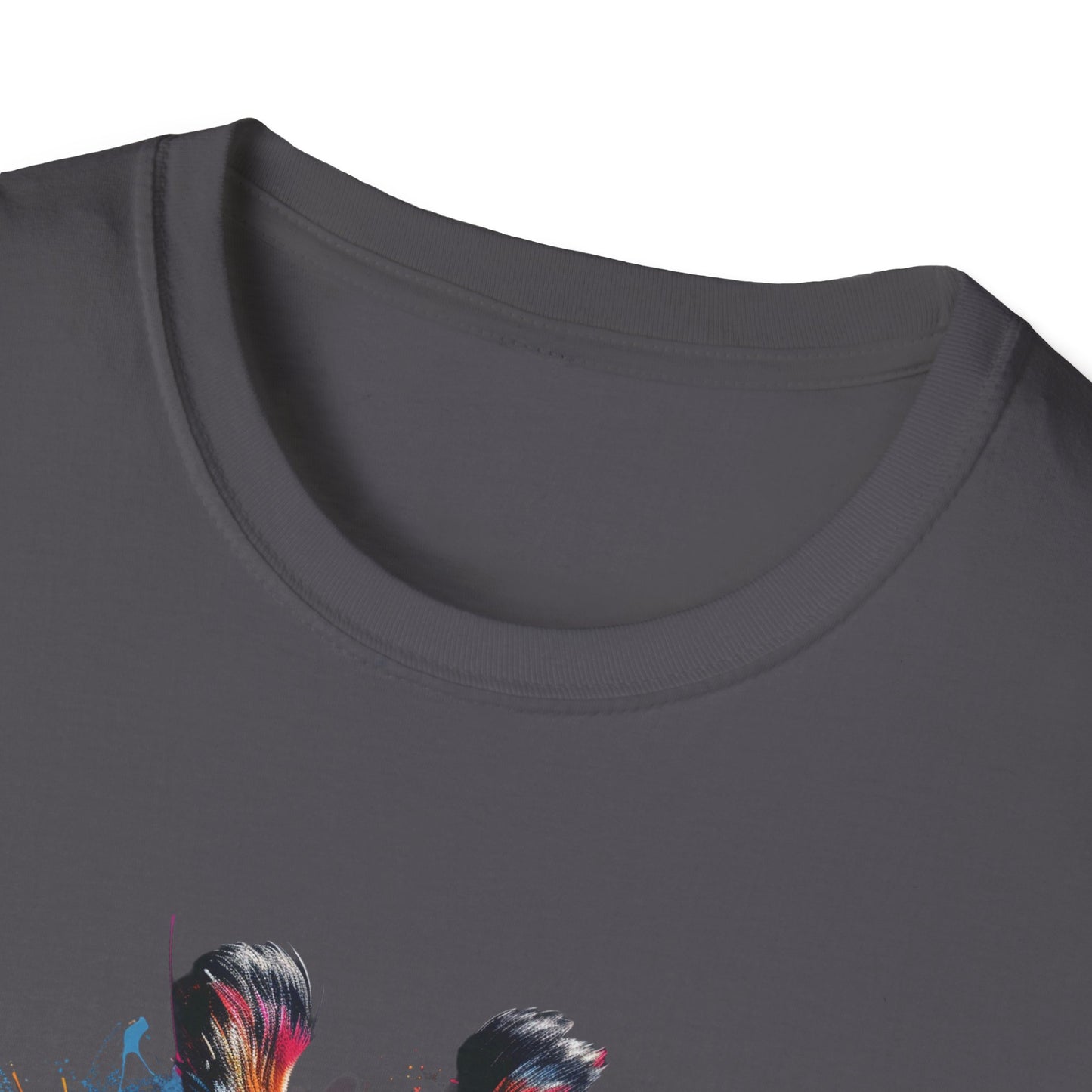 Funky Giraffe Splash - Vibrant Pop Art Giraffe T-Shirt - Unisex Softstyle T-Shirt
