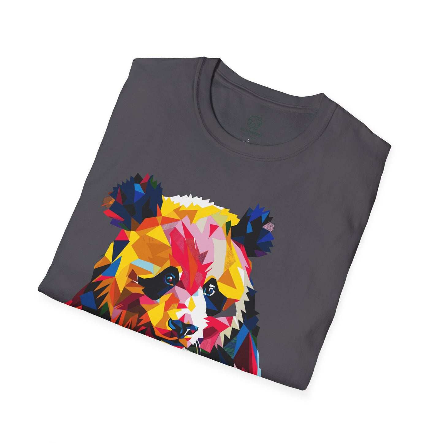 Kaleidoscope Panda Tee - Geometric Colorburst Panda T-Shirt - Unisex Softstyle T-Shirt