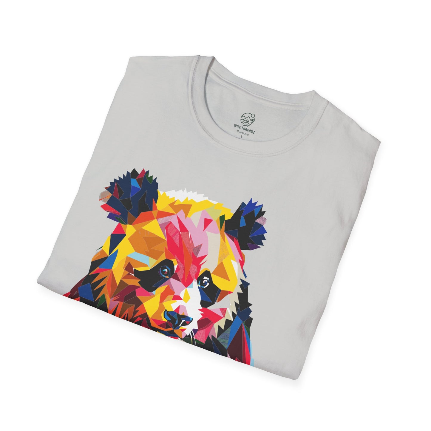 Kaleidoscope Panda Tee - Geometric Colorburst Panda T-Shirt - Unisex Softstyle T-Shirt
