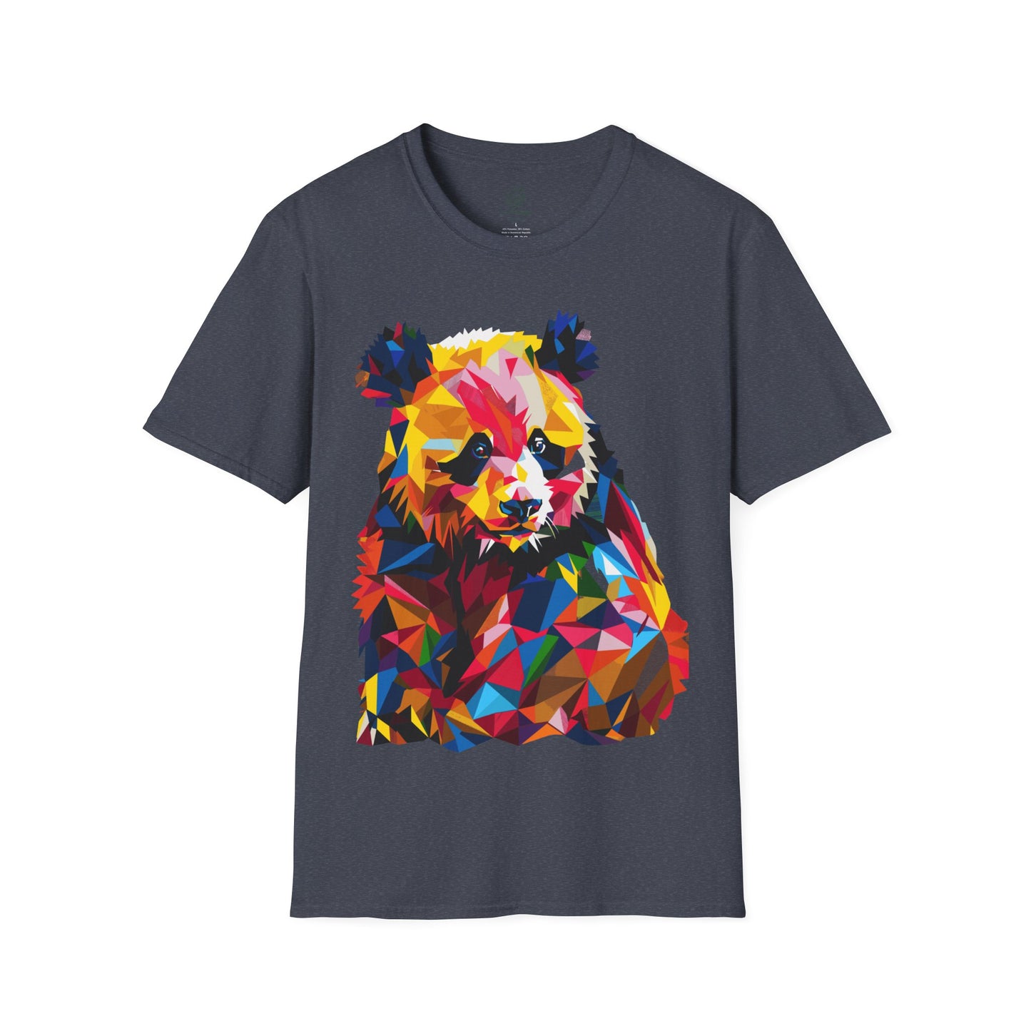 Kaleidoscope Panda Tee - Geometric Colorburst Panda T-Shirt - Unisex Softstyle T-Shirt