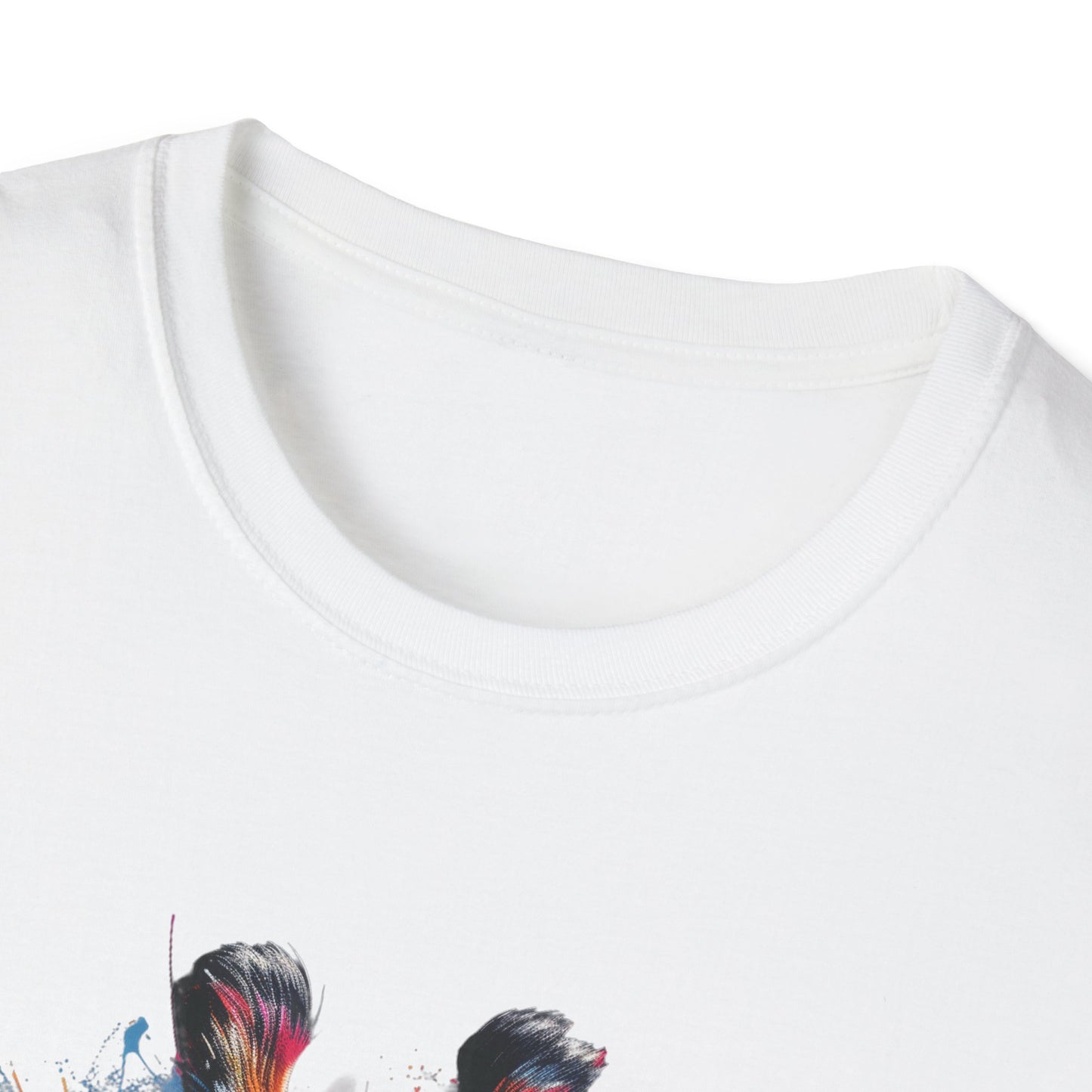 Funky Giraffe Splash - Vibrant Pop Art Giraffe T-Shirt - Unisex Softstyle T-Shirt