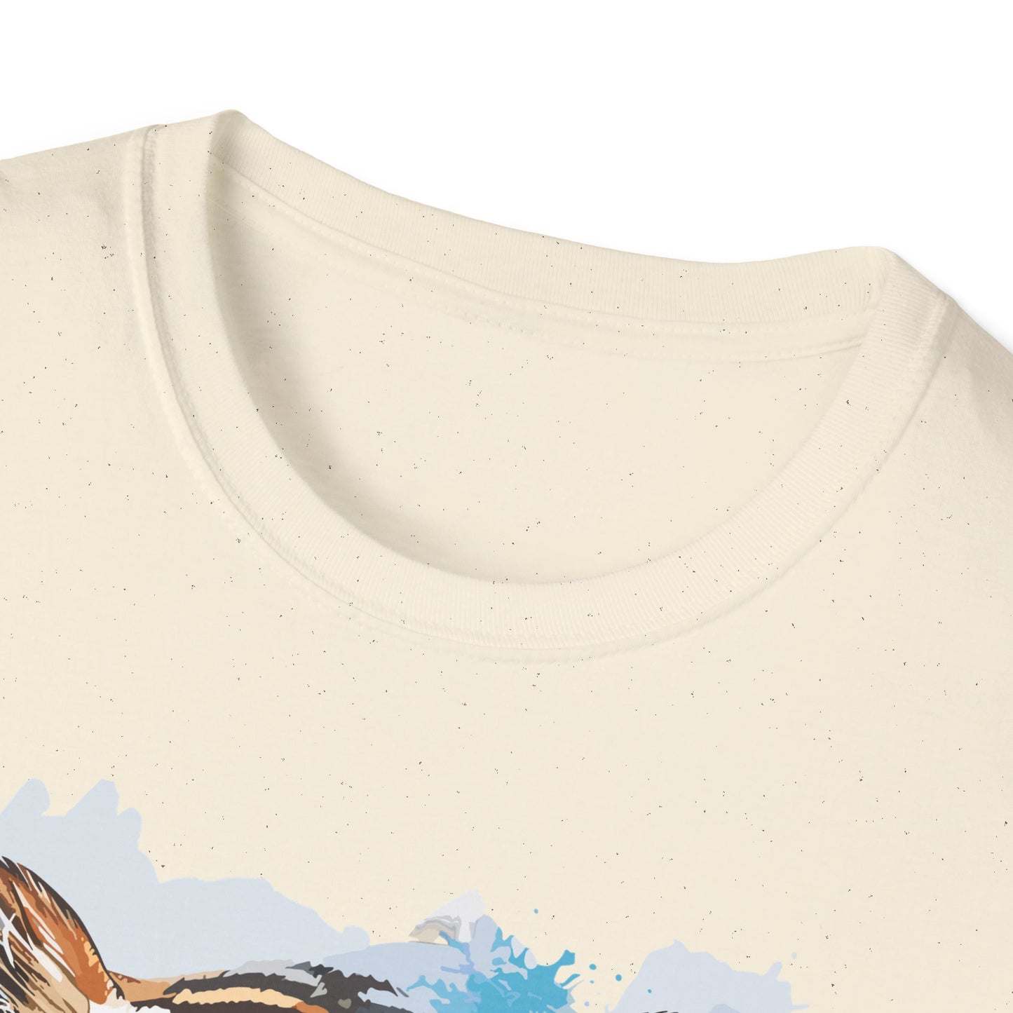 Intellectual Tiger Graphic Tee - Watercolor Feline Elegance T-Shirt - Unisex Softstyle T-Shirt