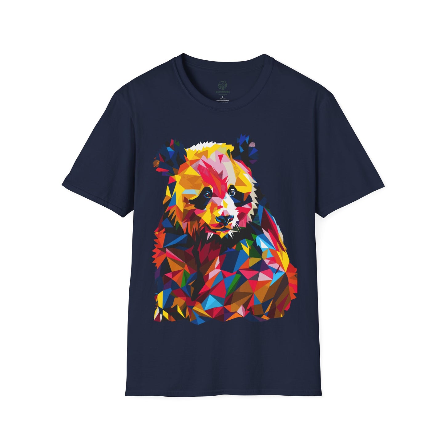 Kaleidoscope Panda Tee - Geometric Colorburst Panda T-Shirt - Unisex Softstyle T-Shirt