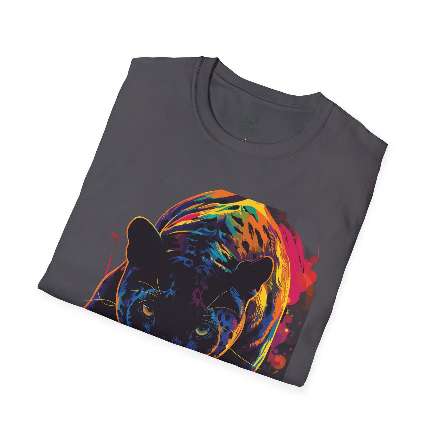 Neon Prowl Panther Tee - Luminous Jungle Predator T-Shirt - Unisex Softstyle T-Shirt