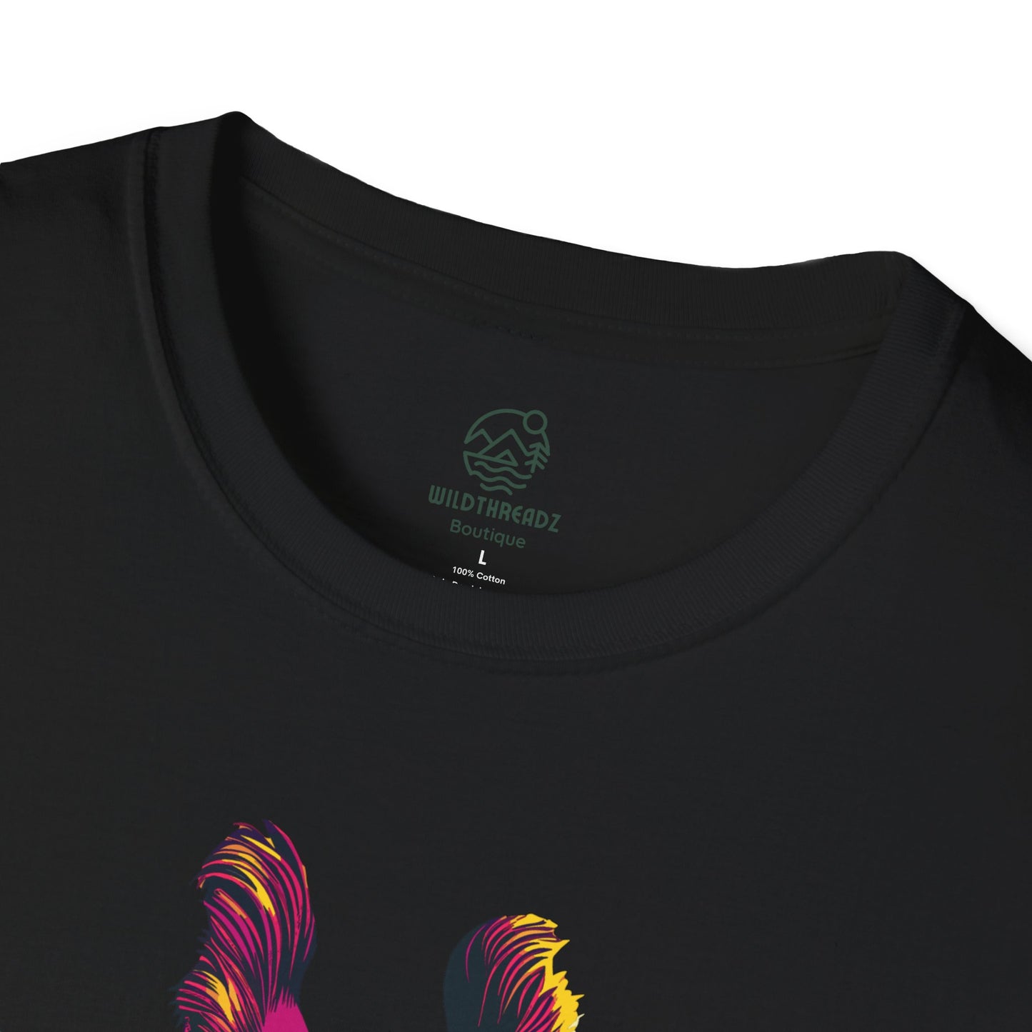 Psychedelic Safari Giraffe Tee - Neon Wilderness Giraffe - Unisex Softstyle T-Shirt